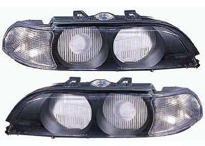 Streuscheiben Set schwarz mit Blinker weiss für BMW E39 Bj. 95-00