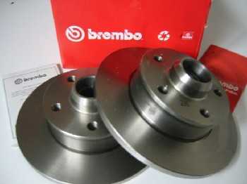 Bremsscheiben Satz BREMBO Hinterachse  VW Corrado, Golf II 2.0i, 16V, G60