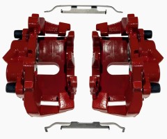 Brake Caliper Set incl. Brake Caliper Holder red Front Axle for Audi TT 8N 3.2 VR6, VW Golf 4 IV R32